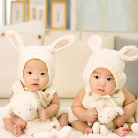 Twin Cute Bunny Set Combo
